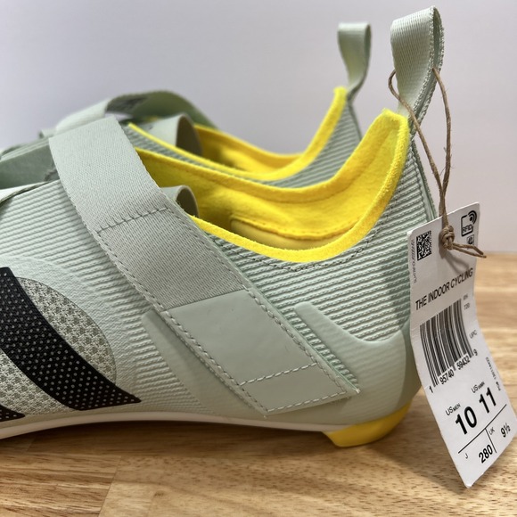 Adidas The‎ Indoor Cycling Bike Shoes Men's 10 Green 3-Bolt GX1668 - Picture 2 of 16